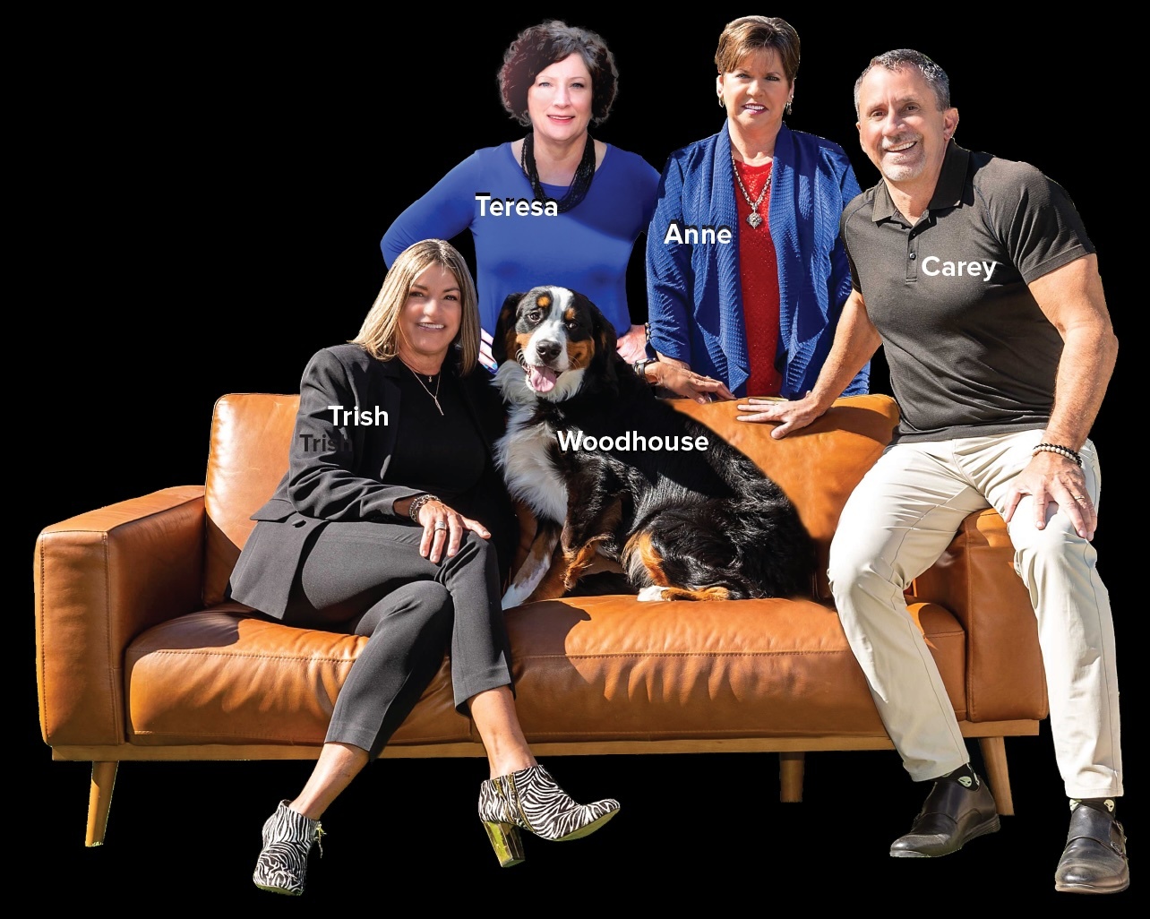 Kolb Team Photo Couch with Dog Minus Becky with Names